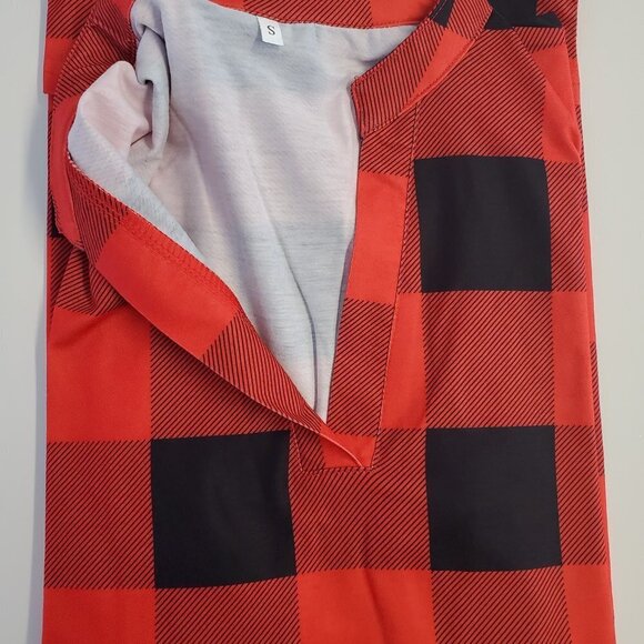 Buffalo Plaid Tunic Style Top Red/Black *New Small to 3XL - Picture 4 of 4